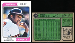 1974 Topps Bb- #55 Frank Robinson, Angels- 18 Cards