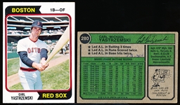 1974 Topps Bb- #280 Carl Yastrzemski, Red Sox- 7 Cards