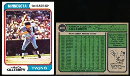 1974 Topps Bb- #400 Harmon Killebrew, Twins- 11 Cards