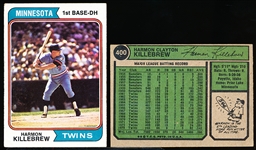 1974 Topps Bb- #400 Harmon Killebrew, Twins- 15 Cards