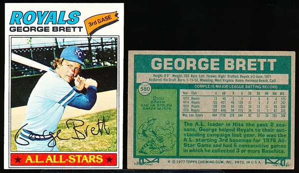 1978 Topps Bb- #580 George Brett, Royals- 8 Cards