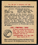 1948 Bowman Football- #50 Cherundolo RC, Steelers