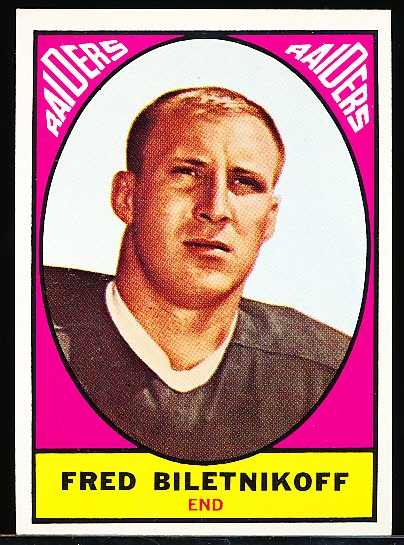 1967 Topps Fb- #106 Fred Biletnikoff, Raiders