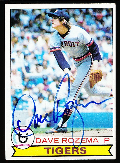 Autographed 1979 Topps Bsbl. #33 Dave Rozema, Tigers