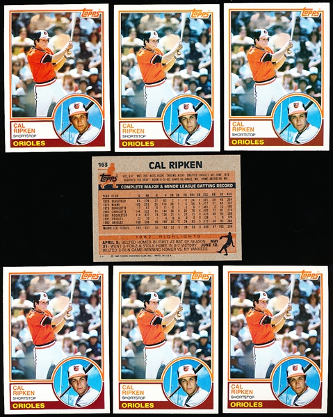 1983 Topps Bsbl. #163 Cal Ripken, Jr.- 10 Cards