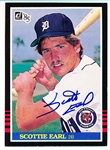 Autographed 1985 Donruss Bsbl. #491 Scott Earl, Tigers