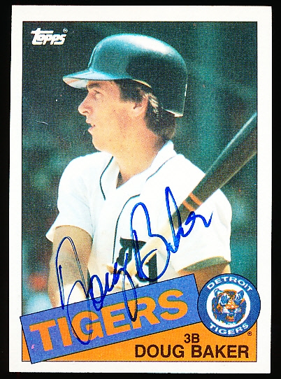 Autographed 1985 Topps Bsbl. #269 Doug Baker, Tigers
