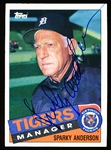 Autographed 1985 Topps Bsbl. #307 Sparky Anderson, Tigers