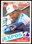 Autographed 1985 Topps Bsbl. #630 Tim Raines, Expos