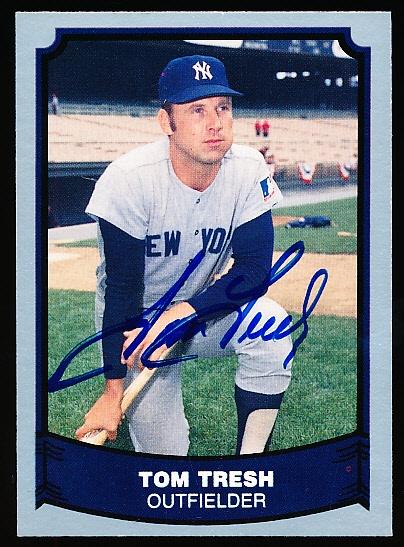 Autographed 1988 Pacific Baseball Legends #25 Tom Tresh, Yankees