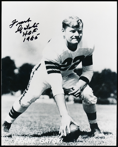 Autographed Frank Gatski Cleveland Browns NFL B/W 8” x 10” Photo