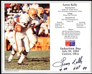 Autographed Leroy Kelly Cleveland Browns “Induction Day” NFL Pro FB HOF Color 8” x 10” Photo/Bio