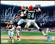 Autographed Reggie Langhorne and Webster Slaughter Cleveland Browns NFL Color 8” x 10” Photo