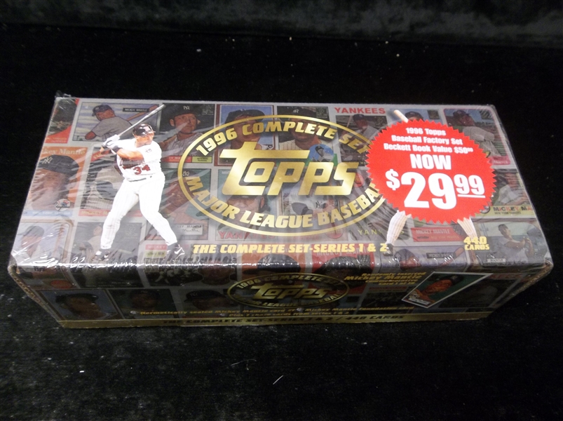 1996 Topps Baseball Factory Sealed Set of 448 Cards