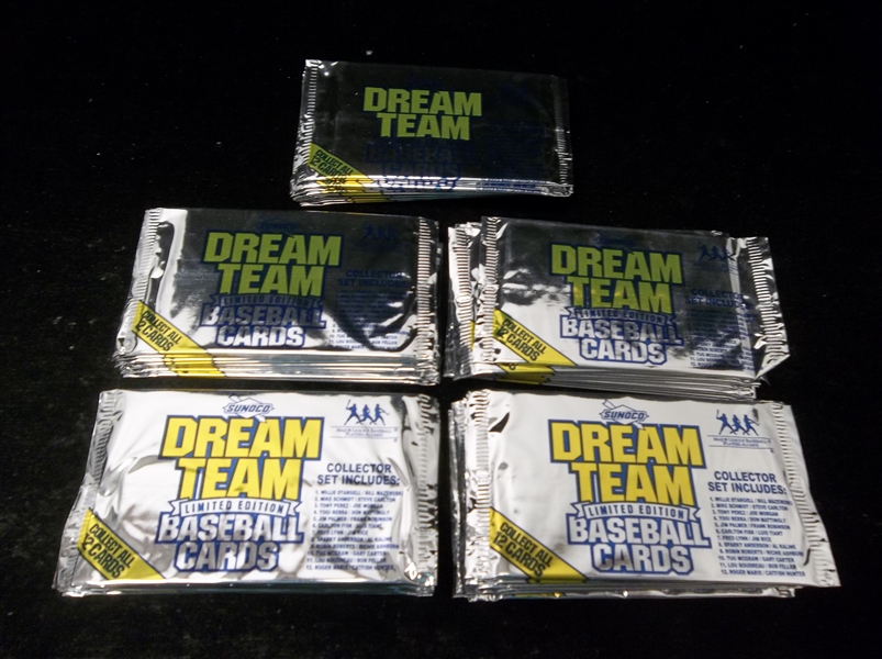 2001 Sunoco Dream Team Baseball- 50 Unopened Three Card Foil Packs
