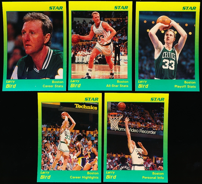 1991 Star Co. Larry Bird Celtics Promo Complete Set of 5