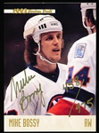 1993 Classic Hockey- “Autographs”- Mike Bossy, Islanders- #458/975