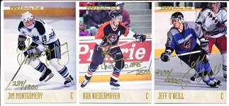 1993 Classic Hockey- “Autographs”- 3 Diff.