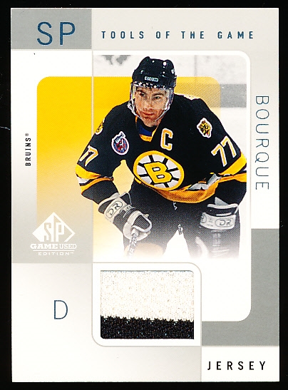 2000-01 SP Game Used Hockey- “Tools of the Game”- #RB Ray Bourque, Bruins