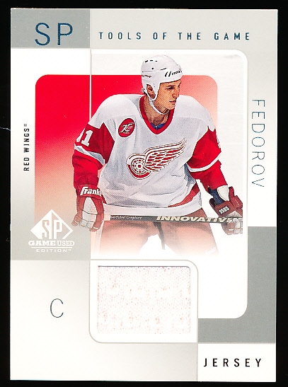 2000-01 SP Game Used Hockey- “Tools of the Game”- SF Sergei Federov, Red Wings