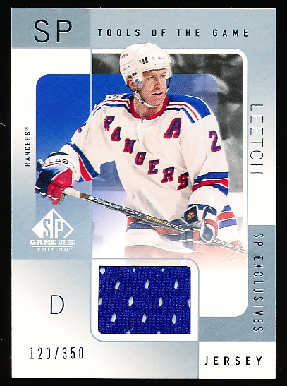 2000-01 SP Game Used Hockey- “Tools of the Game”- BL Brian Leetch, Rangers