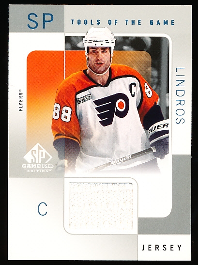2000-01 SP Game Used Hockey- “Tools of the Game”- EL Eric Lindros, Flyers