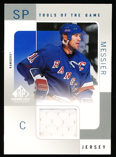 2000-01 SP Game Used Hockey- “Tools of the Game”- MM Mark Messier, Rangers