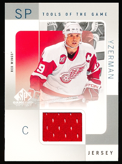2000-01 SP Game Used Hockey- “Tools of the Game”- #SY Steve Yzerman, Red Wings