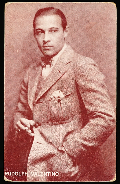 1920’s Rudolph Valentino Blank Back Exhibit Card