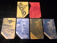 1929 Exhibit Supply Co. Lucky Horseshoe/ Movie Scene Dual Sided Exhibit Cards- 6 Diff.
