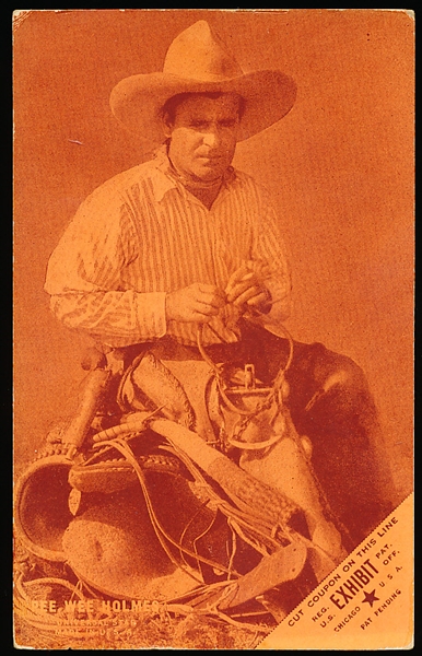 1920-30’s Pee Wee Holmes Orange Tint Coupon Corner Blank Back Exhibit Card