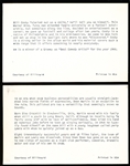 Late 1960’s-Early 70’s Billboard Entertainer Exhibit Cards- 2 Diff.