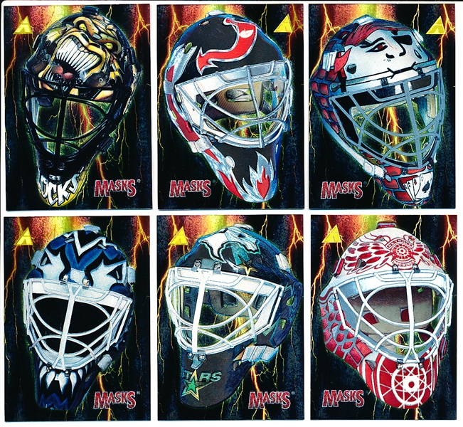 1995-96 Pinnacle Hockey- “Masks” Insert Set of 10