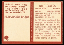 1967 Philly Fb- #35 Gale Sayers, Bears