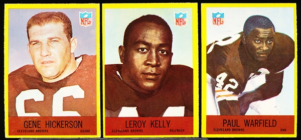 1967 Philly Fb- 3 Diff Cleve. Browns