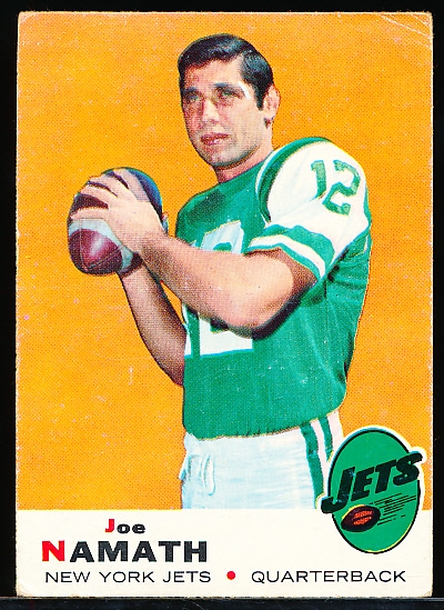 1969 Topps Fb- #100 Joe Namath, Jets