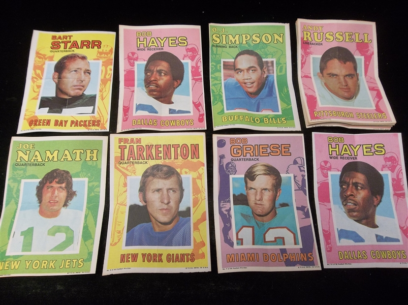 1971 Topps Football Poster Inserts- 15 Diff- #1 thru 16- but missing #13