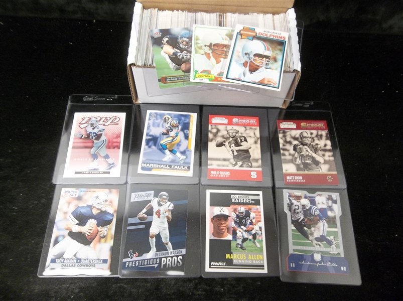 Football Star Card Lot- 350 Stars- 1980’s thru 2000’s