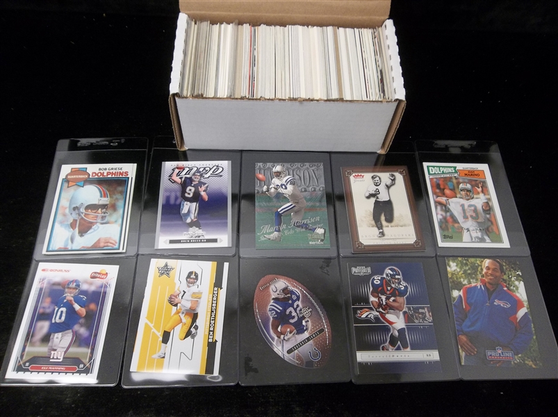 Football Star Card Lot- 350 Stars- 1980’s thru 2000’s