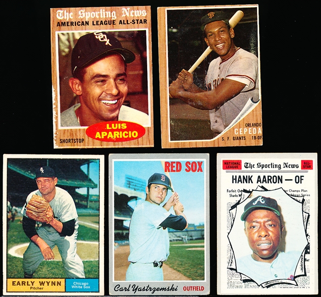 Five Baseball Cards