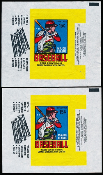 1979 Baseball Wrappers- 4 Wrappers