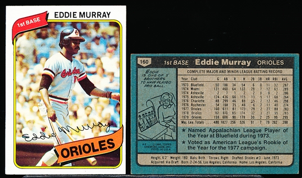 1980 Topps Bb - #160 Eddie Murray, Orioles- 25 Cards