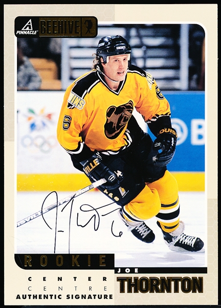 1997-98 Pinnacle Beehive Hockey “Authentic Signature” #51 Joe Thornton, Bruins