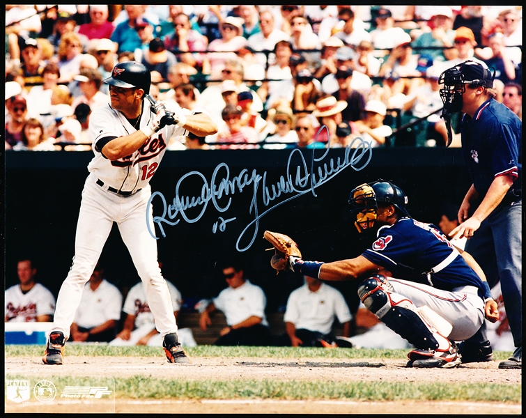 Autographed Roberto Alomar and Sandy Alomar, Jr. MLB Color 8” x 10” Photo