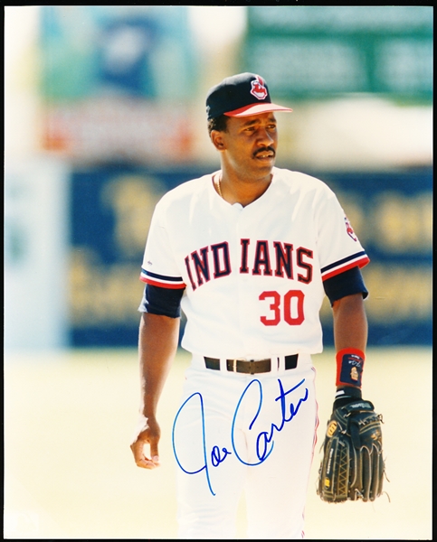 Autographed Joe Carter Cleveland Indians MLB Color 8” x 10” Photo