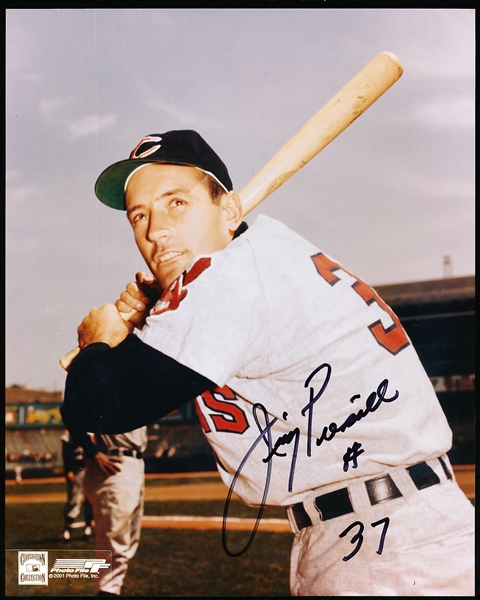 Autographed Jimmy Piersall Cleveland Indians MLB Color 8” x 10” Photo