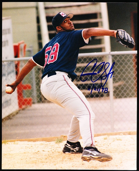 Autographed C. C. Sabathia Cleveland Indians MiLB Color 8” x 10” Photo