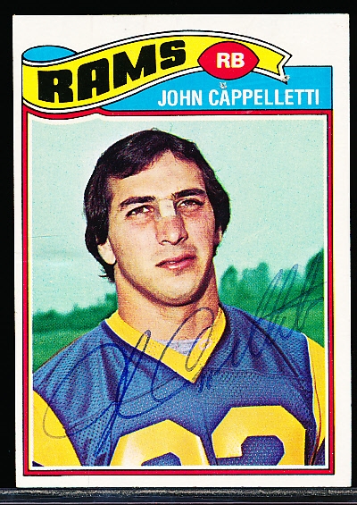 Autographed 1977 Topps Ftbl. #108 John Cappelletti RC, Rams