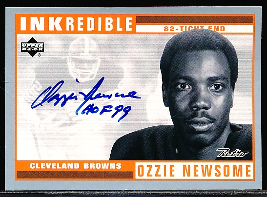 1999 Upper Deck Retro Ftbl. “Inkredible” #OZ Ozzie Newsome, Browns