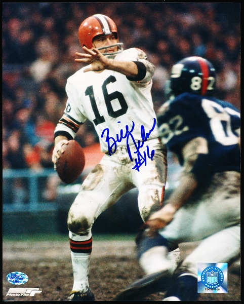 Autographed Bill Nelsen Cleveland Browns NFL Color 8” x 10” Photo